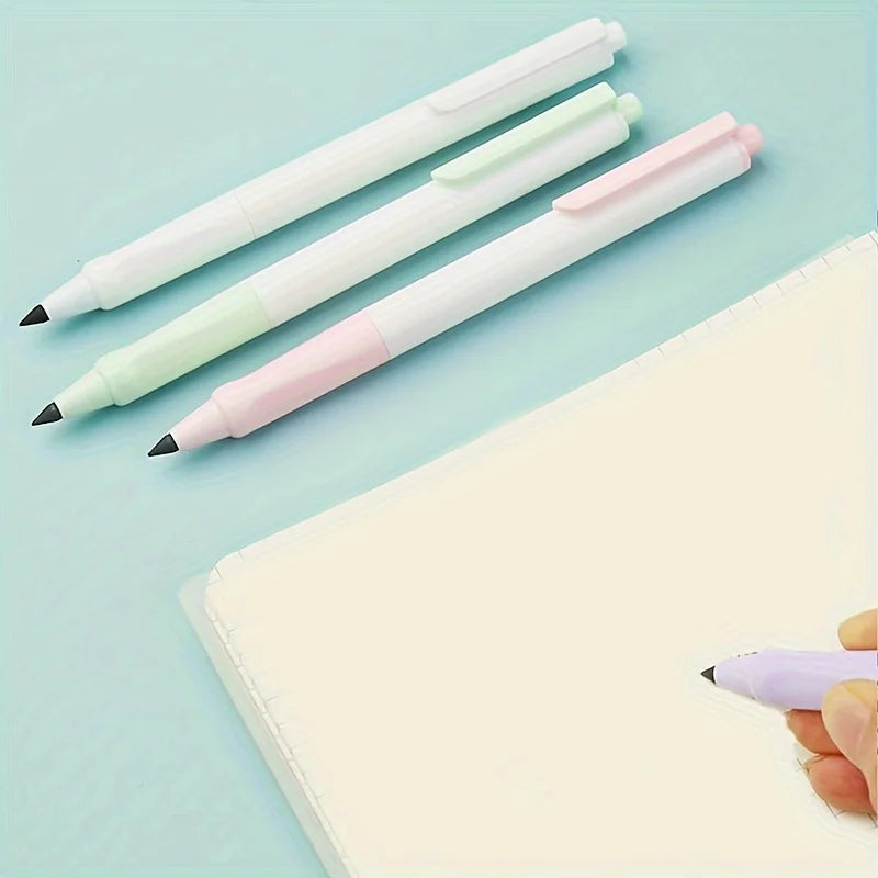 4-pack durable, non breakable, non sharpening upright pencil for writing Qme Mixed Color