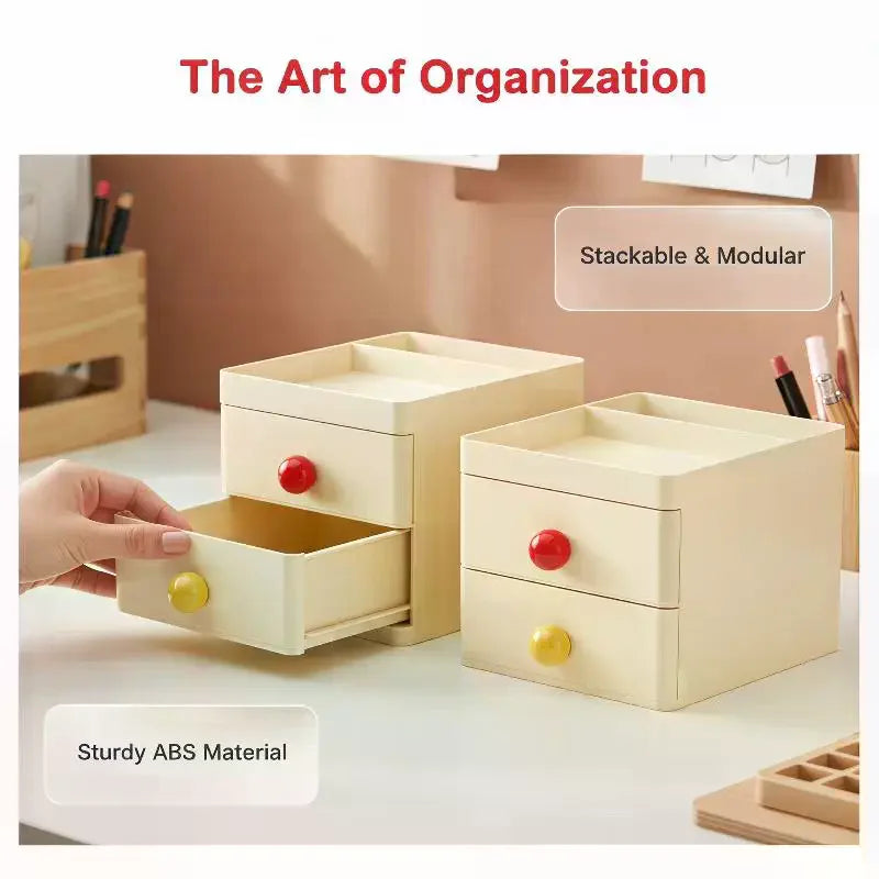 Dopamine Desktop Storage Cabinet Drawer Student Desk Stationery Box Qme