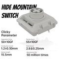 Kailh Customized Low Profile Switches Elenments Series Mechanical Keyboard Linear Tactile Black Cloud Hide Mountain Switch POM Qme kh-zheshan 30pcs