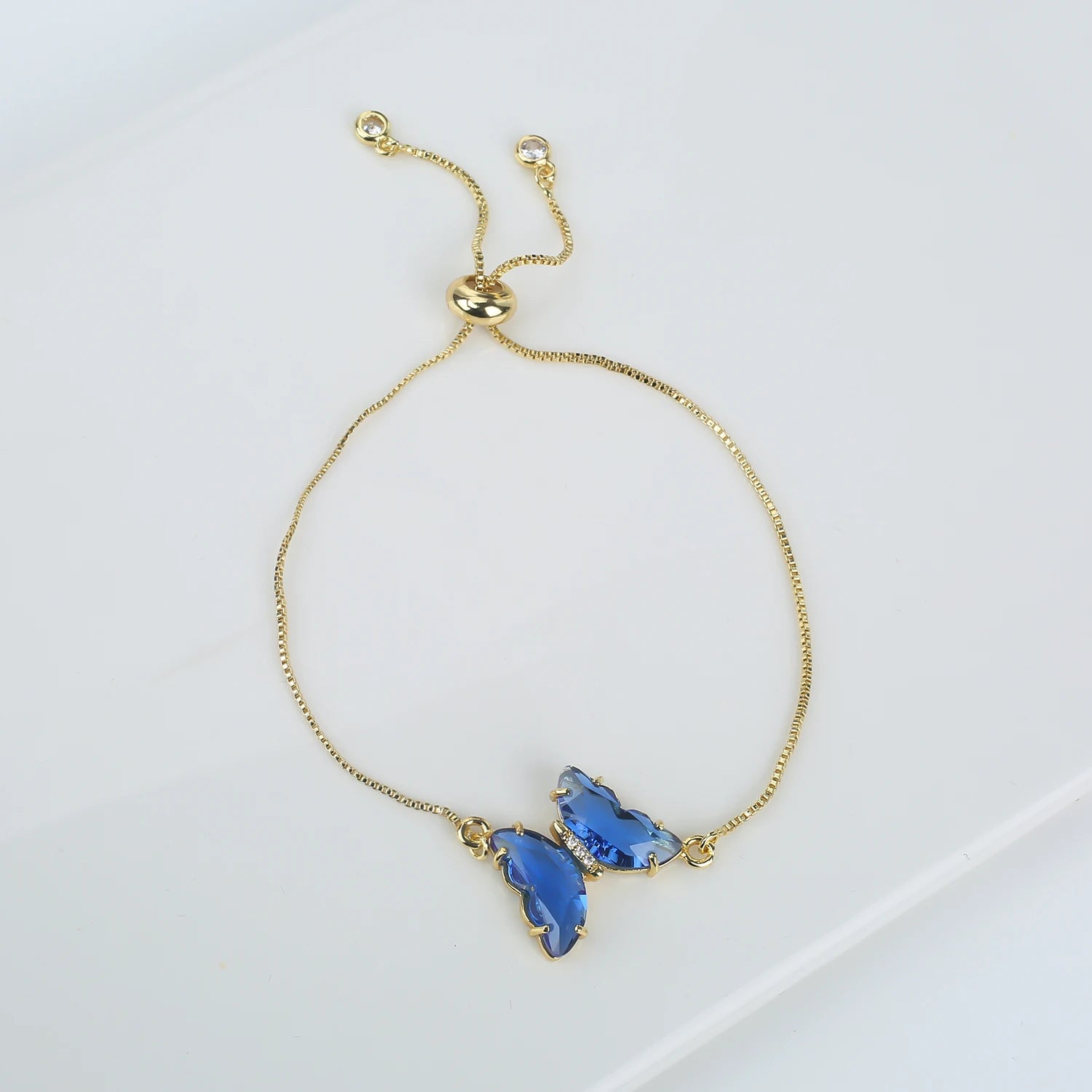 New Trend Fashion Crystal Zirconia Butterfly Charm Bracelet Temperament for Women Light Luxury Party Jewelry Gift Daily Wear Qme Bracelet 7 23cm