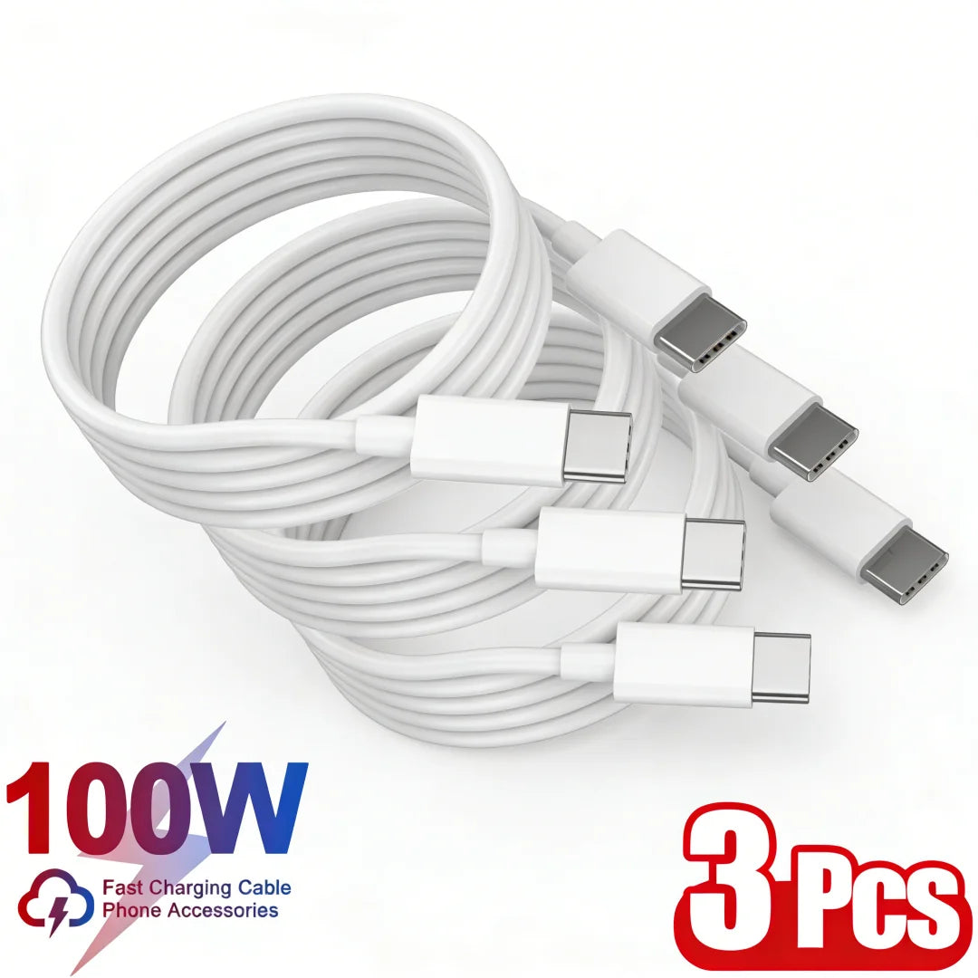 USB-C To Type C 100W 10A Fast Charging Data Cable PD Line 0.25/1/1.5/2/3m Quick Charge 3.0 Data Cord For iPhone Samsung Huawei Qme