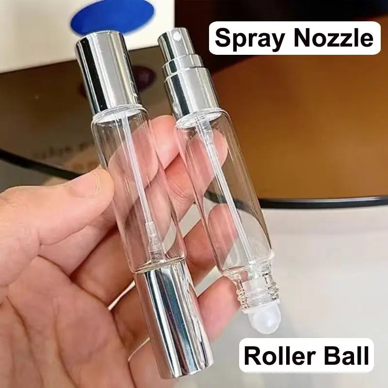 Double-headed Perfume Glass Bottle Rolling Mist Spray Aluminum Nozzle Qme