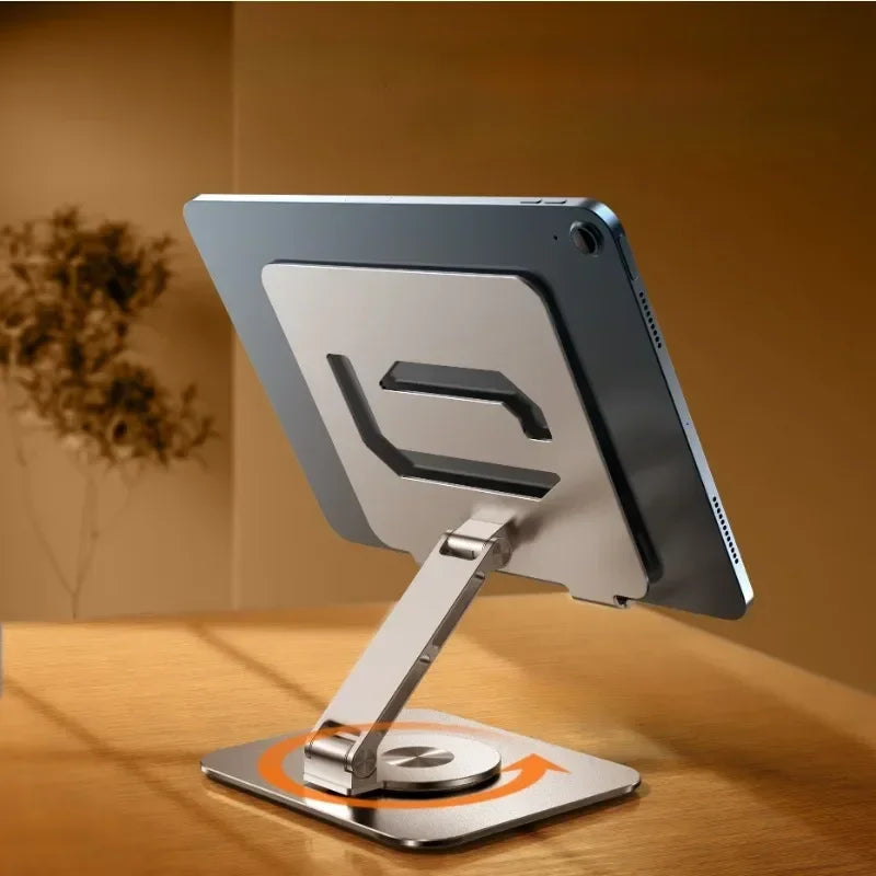 New Mobile Phone Tablet Bracket Desktop 360-degree Rotating Bracket Aluminum Alloy Painting Game Live Broadcast Tablet Stands Qme
