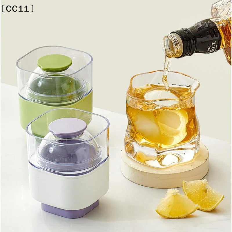 Silicone Round Ice Ball Mold Press DIY Kitchen Bar Jelly Cocktail Qme