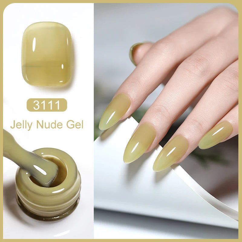 Arte Clavo Transparent Nude Pink Jelly Gel Nail Polish Semi Permanent