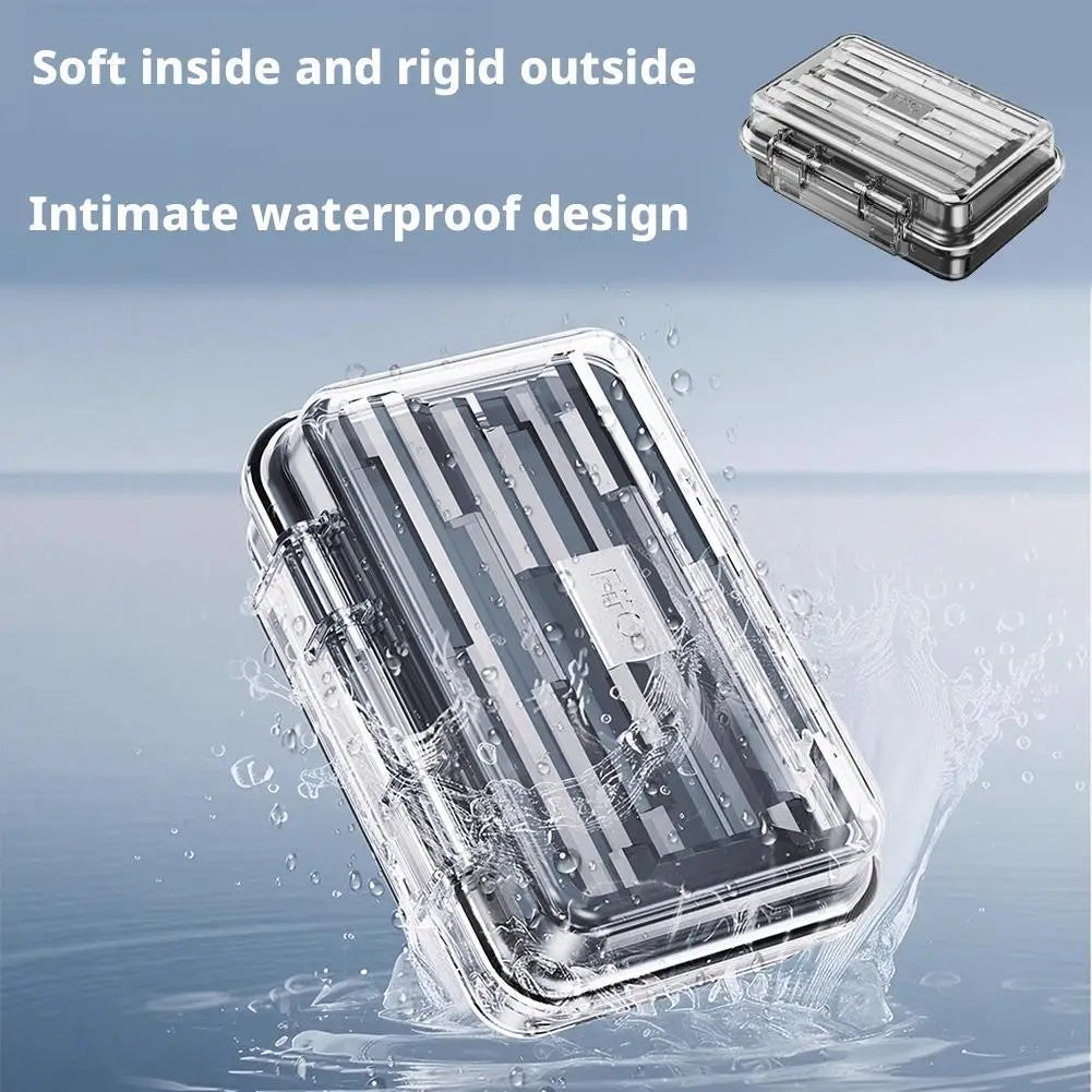 Portable Transparent for FiiO/Feiao NEST Clear Earphone Data Cable Waterproof, Splashing and Dustproof Protection Box Qme