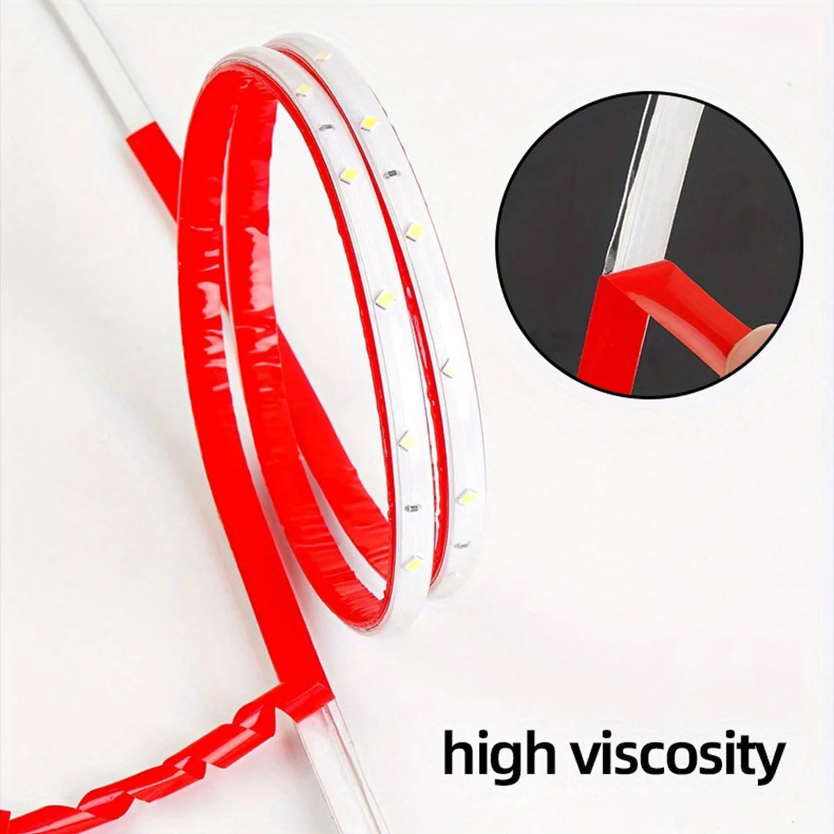 LED light strip adhesive strip double-sided nano acrylic tape transparent strong adhesion Christmas party balloon fixing Qme