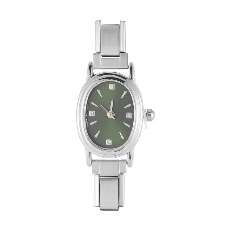 Fashion Women's Stainless Steel Square Flowers Watch Round Moon Sun High Quality Watch Bracelet For Friend Birthday DIY Bracelet Qme Style 29
