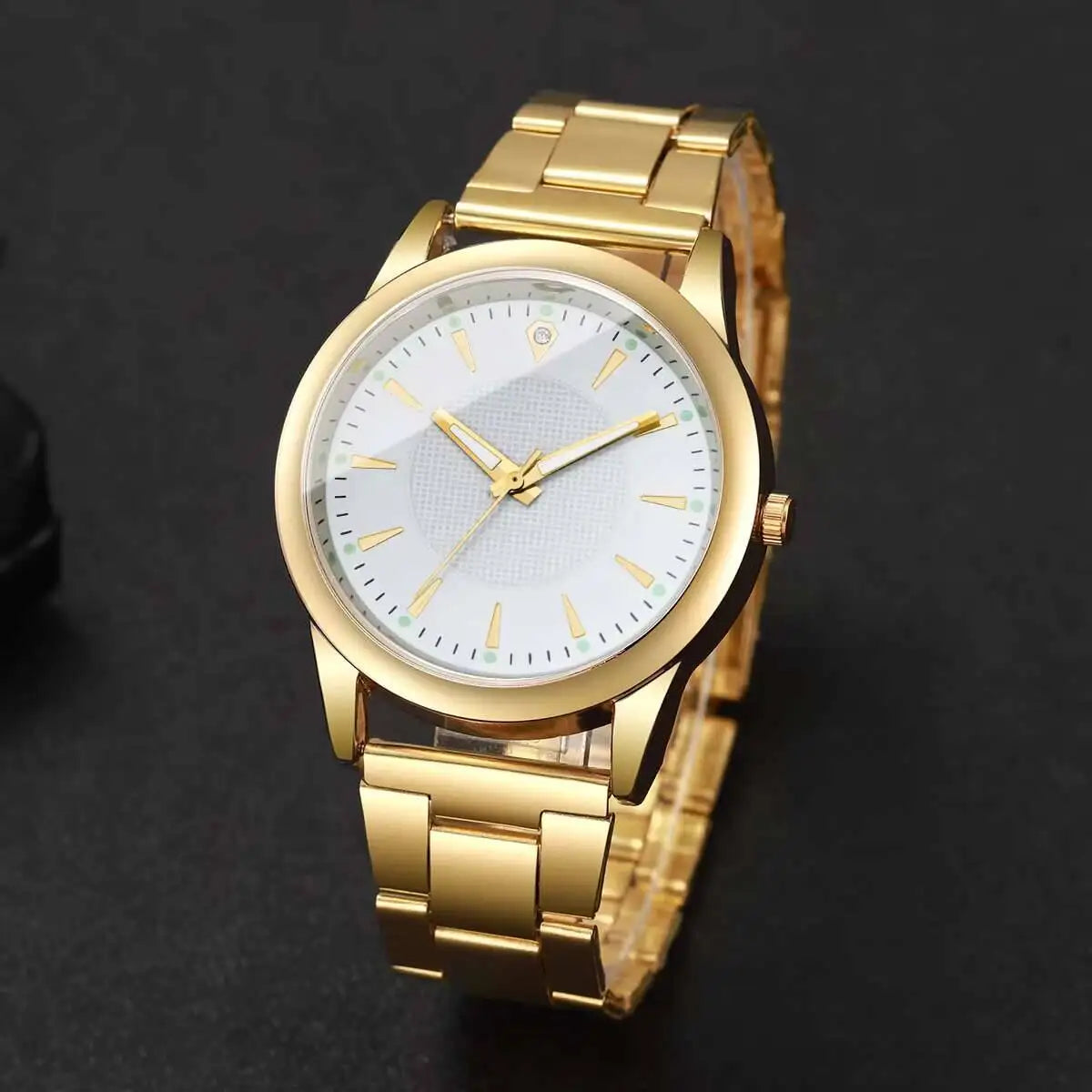Moda masculina relógios de negócios mostrador simples relógio de quartzo masculino reloj hombre (sem caixa) Qme