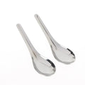 Stainless Steel Flat Bottom Spoons Long Handle Smooth Resistant Qme A
