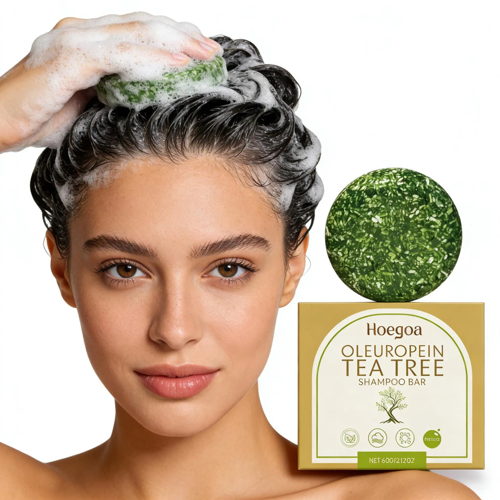 Tea Tree Oil Shampoo for Dranduff Removal Deep Cleansing the Scalp Control Oil Nourishing Repair Damaged Hair Essential Oil 60g Qme