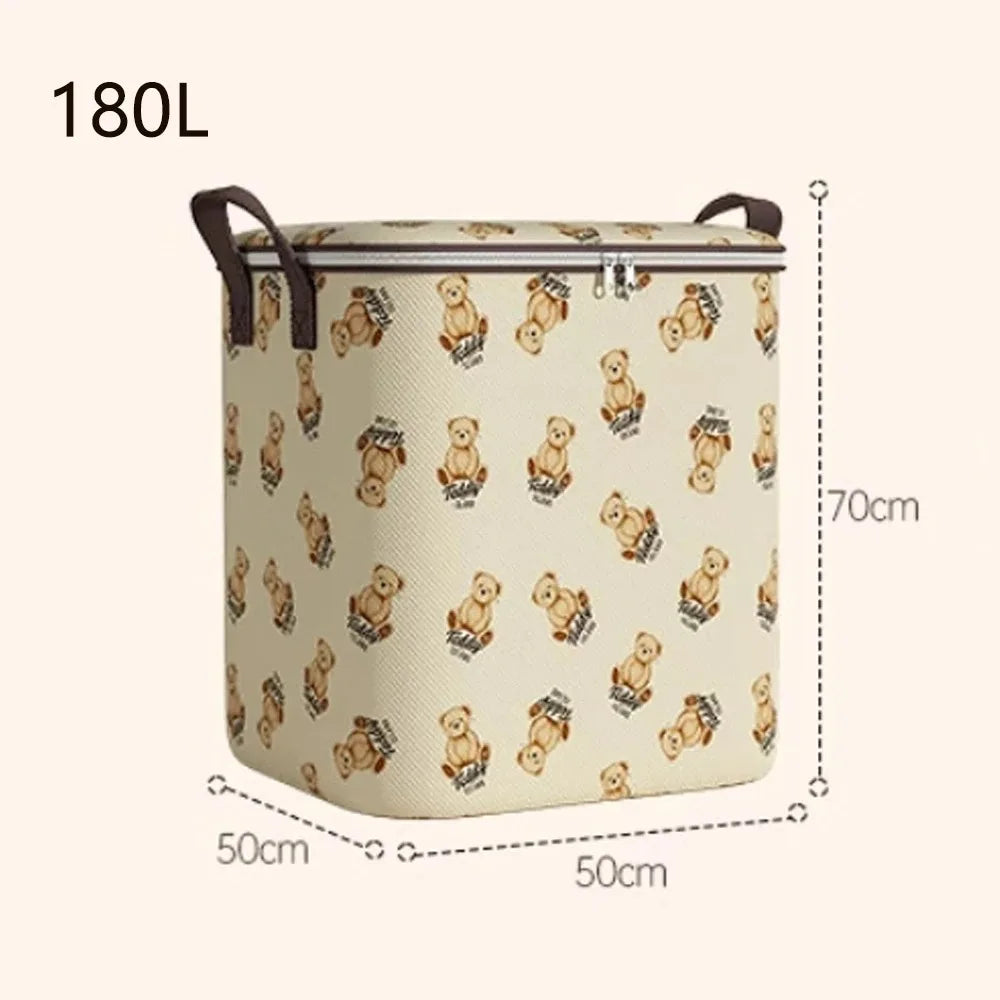 Home Large Capacity Waterproof Moisture-Proof Quilt Clothes Portable Storage Bag Moving Packing Sack for Home Durable Foldable Qme 180L