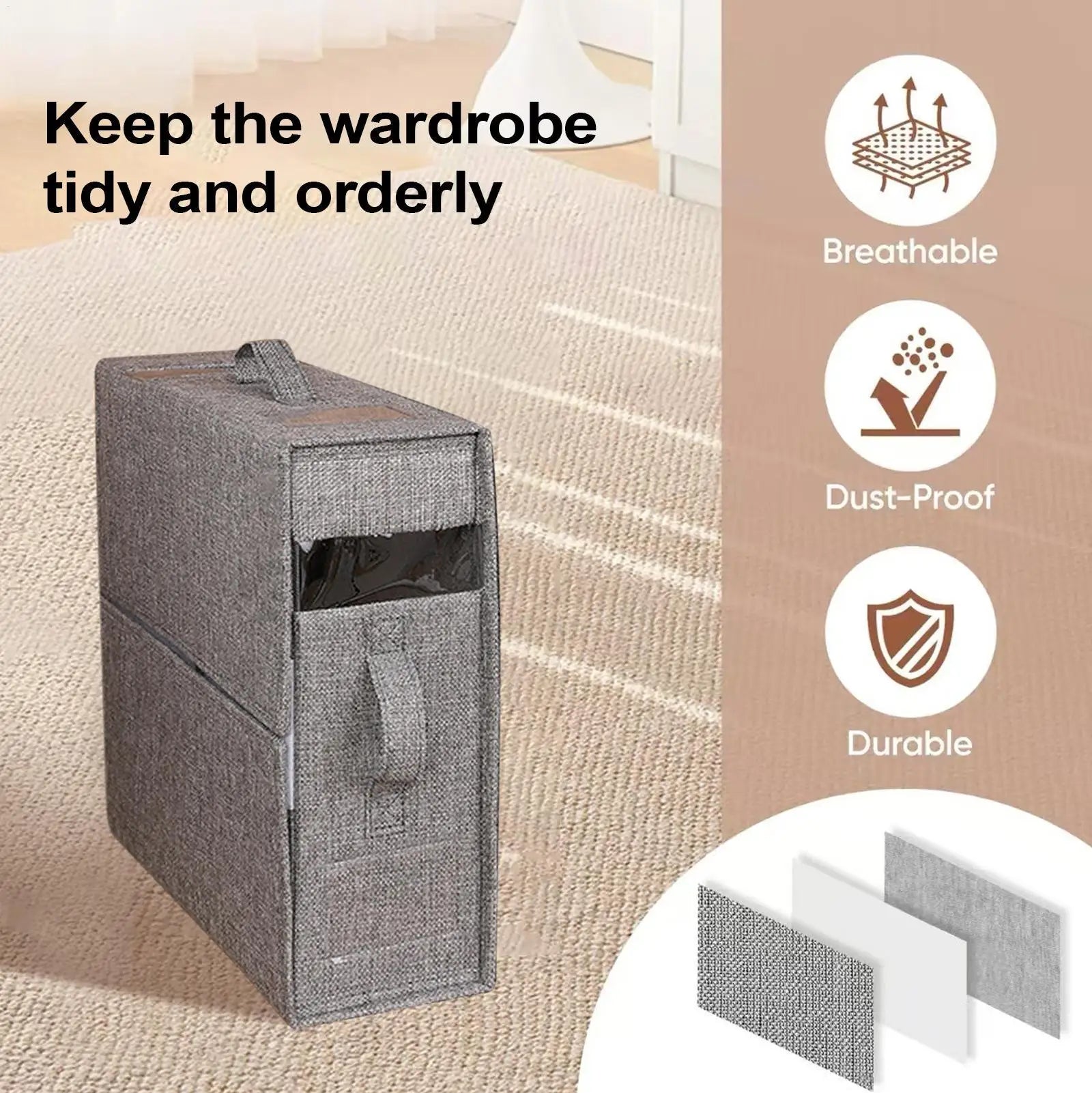Bed Sheet Storage Sheets Organizer For Linen Closet Foldable Fabric Box Bedding Bag For Closet Bedroom Moving Apartment Dorm Qme