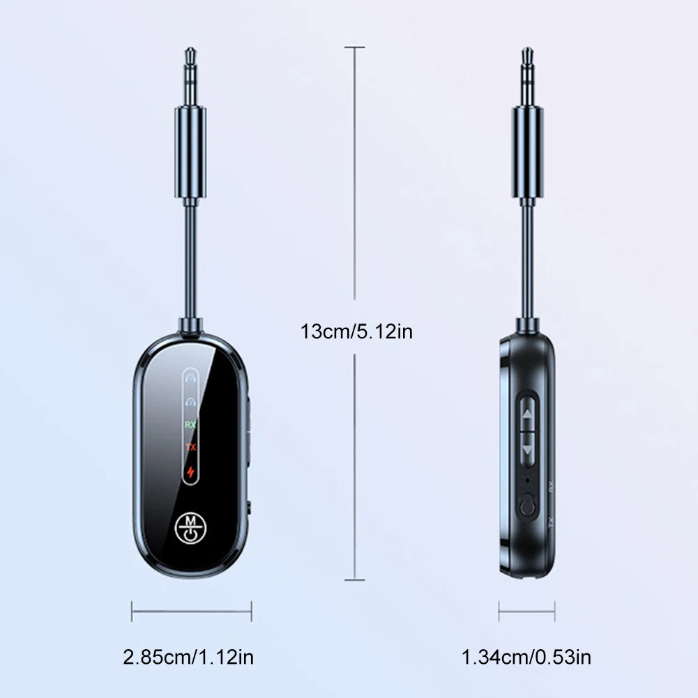 Airplane Bluetooth-Compatible 5.4 Adapter 3.5mm Supports 2 AirPods Or Headphones Wireless BT Receiver for Car PC TV Gym Switch Qme