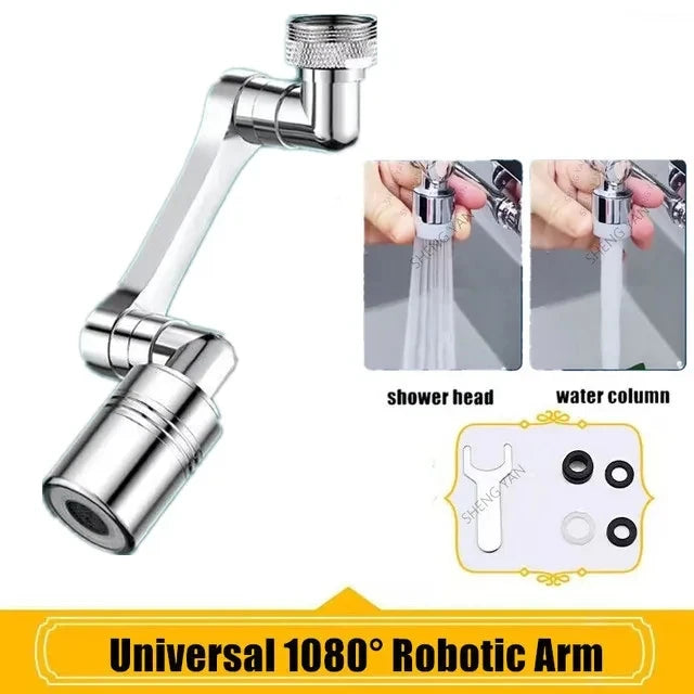 Pressurized Kitchen Sink Waterfall Faucet Bubbler Splash-proof 4 Modes Spout Bathroom Basin Tap Extender Water Saving Adapter Qme 2 Mode