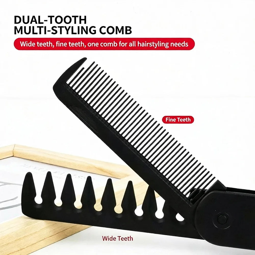 Multifuncional Portable Folding Pocket Combs Wide Tooth Oil Head Comb Qme