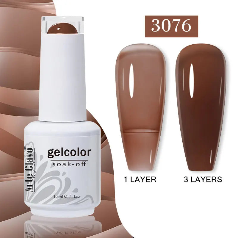 Arte Clavo Gel Nail Polishes Pink Nude Hybrid Lak Manicure