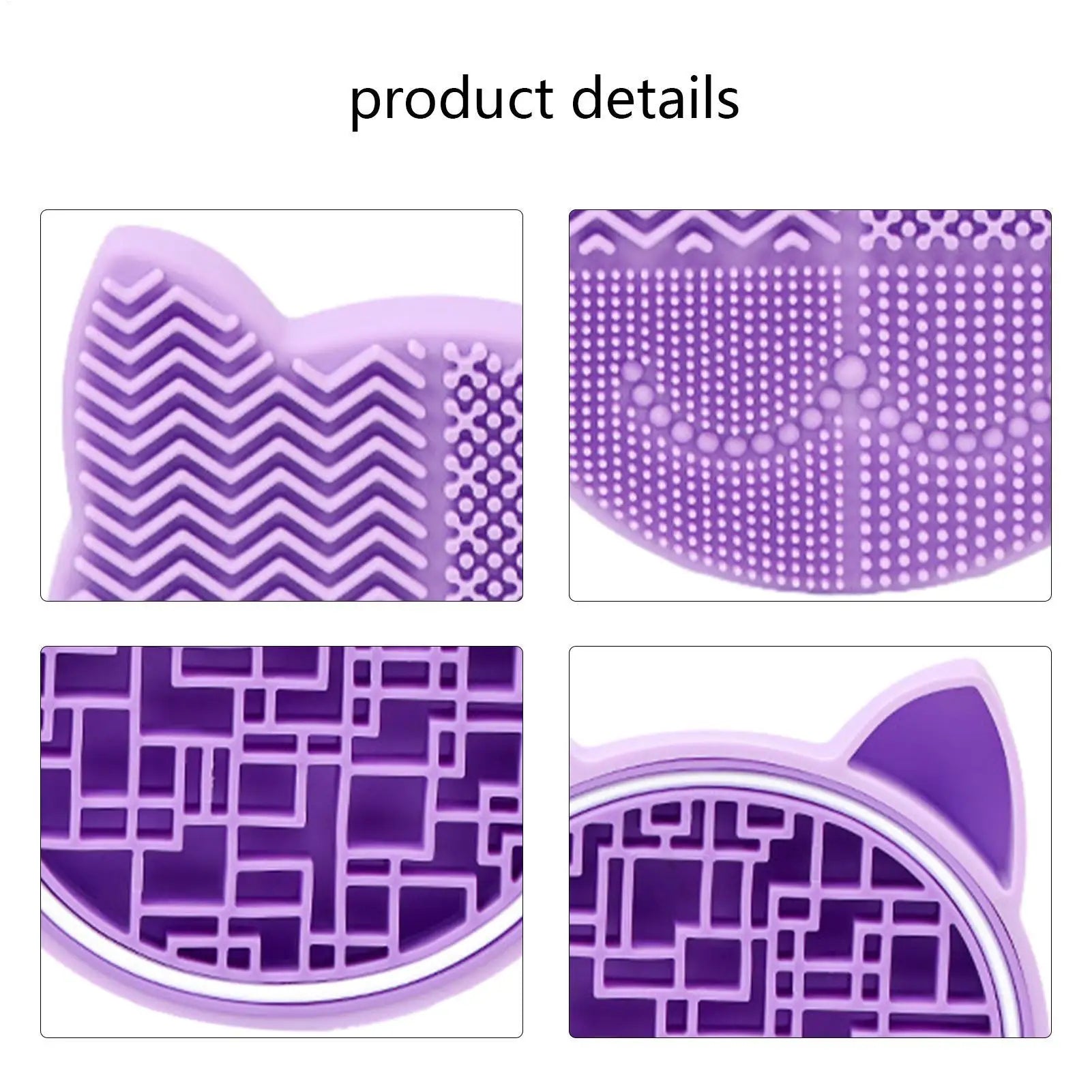 Makeup Brush Cleaner Silicone Scrubbing Tray Cleaning Plate Washing Qme