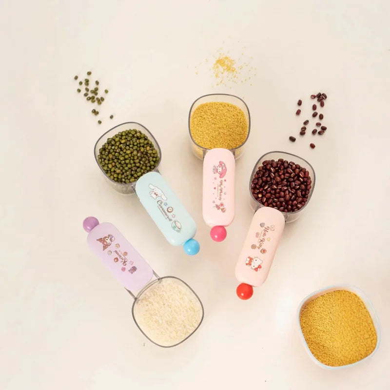 Hello Kitty Kuromi Rice Scoop Multifunctional Kitchen Food Measuring Spoon for Home Use Creative Measuring Spoon Qme