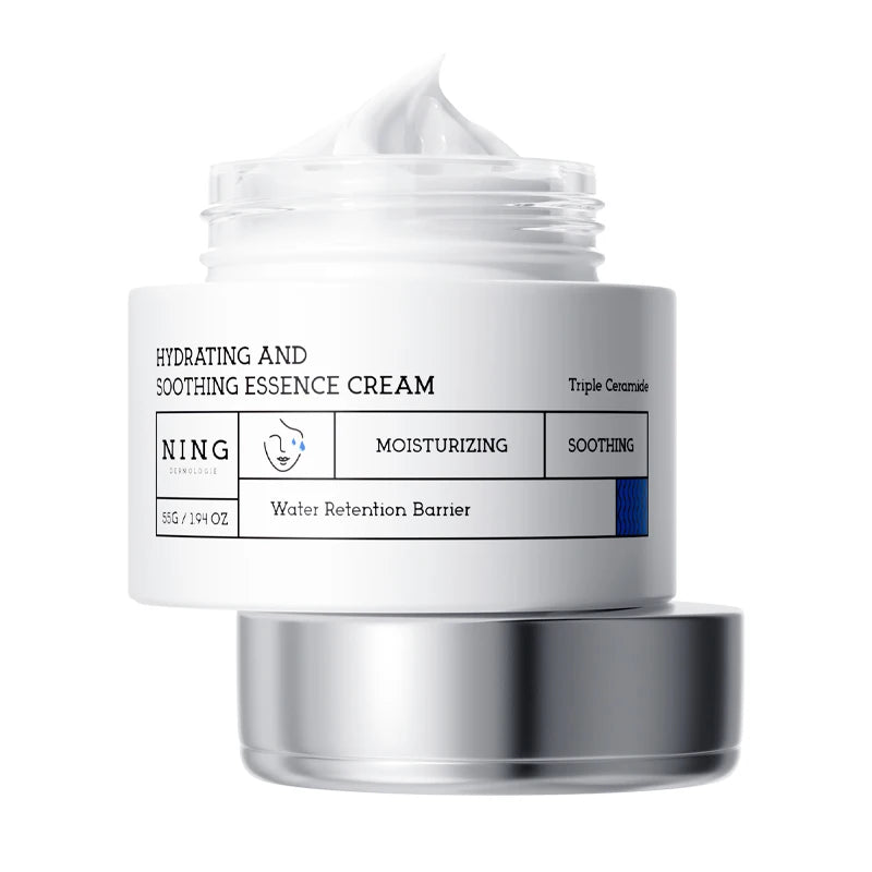 Hydrating Soothing Essence Cream Collagen Ceramides Hyaluronic Acid Qme 55g