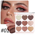 Taupe Glow Eyeshadow Palette Matte Metallic Pearl Waterproof Long Qme Nine colors 1