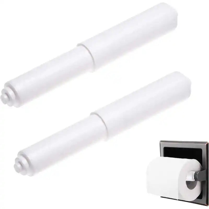 Spring-loaded continuous roll toilet paper holder - Automatic paper roll replacement system, easy to install without tools Qme