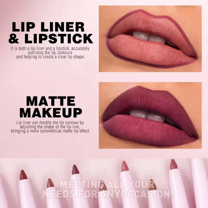 Purple Lip Line Pen Waterproof Pollution Proof Durable Will Not Drop Qme