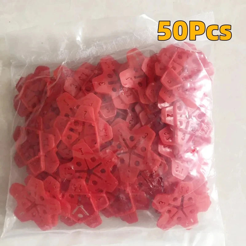 50Pcs Plastic Wall Tiles Gap Cross Locator Reusable Floor Wall Leveling Device 5-in-1 Multi-purpose Crosses Renovation Parts Qme 50Pcs