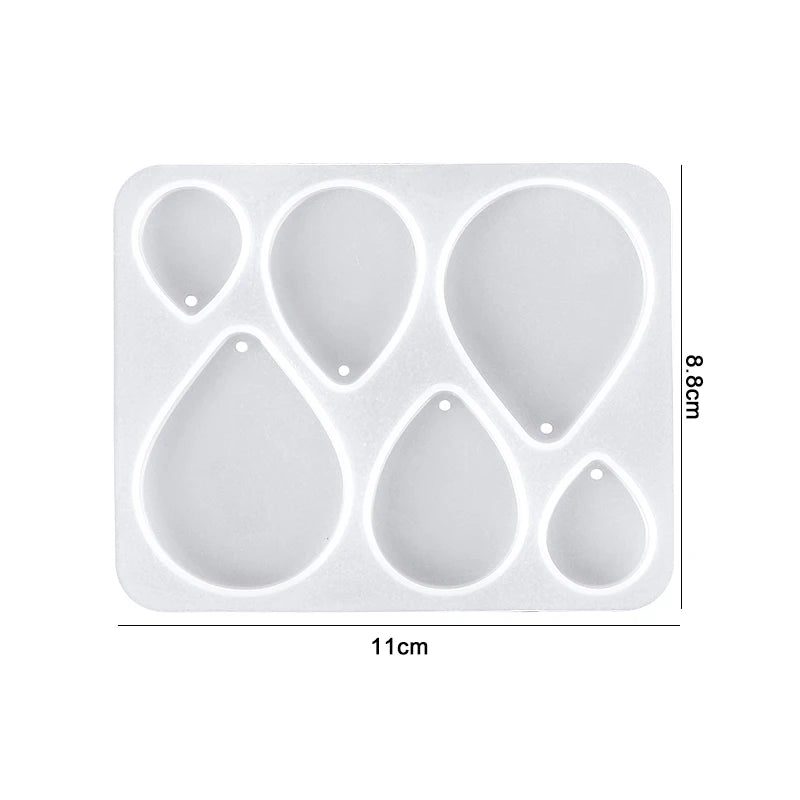 Earring Resin Silicone Molds Pendant Molds Epoxy Resin Molds DIY Craft for DIY Women Earrings, Pendants, Rings, Jewelry Making Qme 5