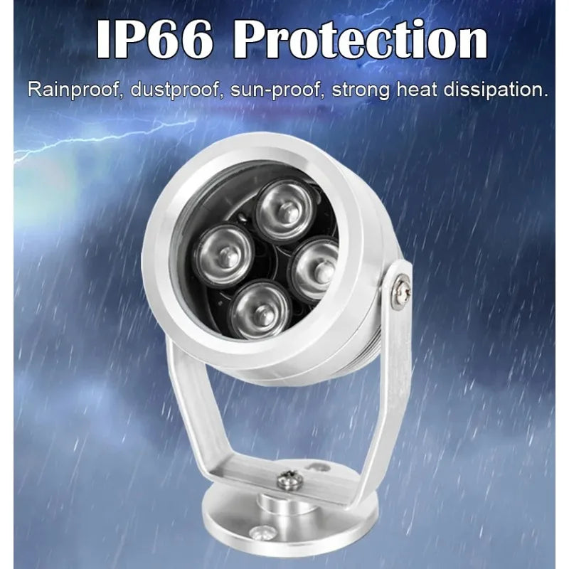 1PCS Security Infrared Fill Light 850nm LED Camera Auxiliary Light Surveillance Target Fill Light Qme
