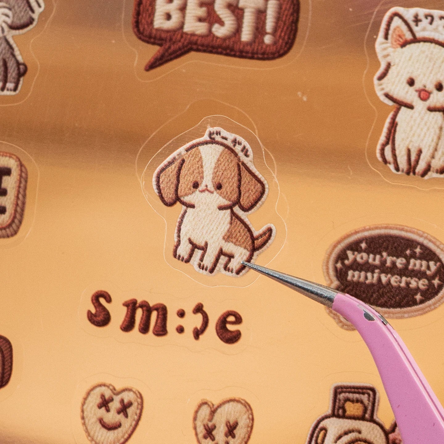 20 Sheets Pet and food themes Die cut Stickers book Cartoon Decorative handmade Scrapbooking Diary Japanese Stationery Supplies Qme