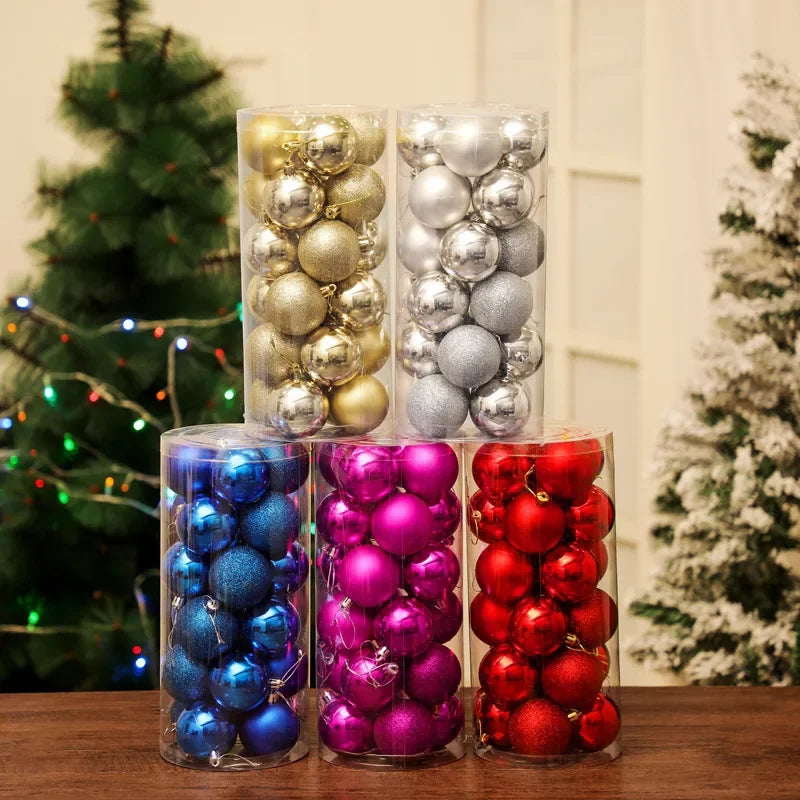 3CM Christmas Decoration Christmas Ball Hanging Xmas Tree Pendent Ornaments for Home Room Decor Navidad New Year 2026 Accessory Qme