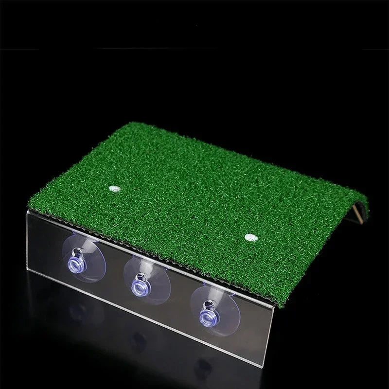 Turtle Basking Platform Turtle Floating Island Aquarium Moss Island Climbing Turtle Ladder Lawn Aquarium Accessories Decoration Qme A M