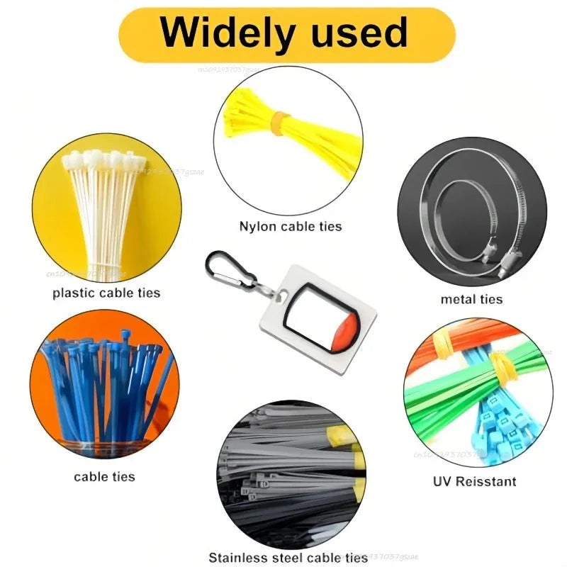 New Cable Tie Organizer Portable Glow Fluorescent Storage Reusable Storage Cable Tie Holder Cable Ties Storage Tool Qme