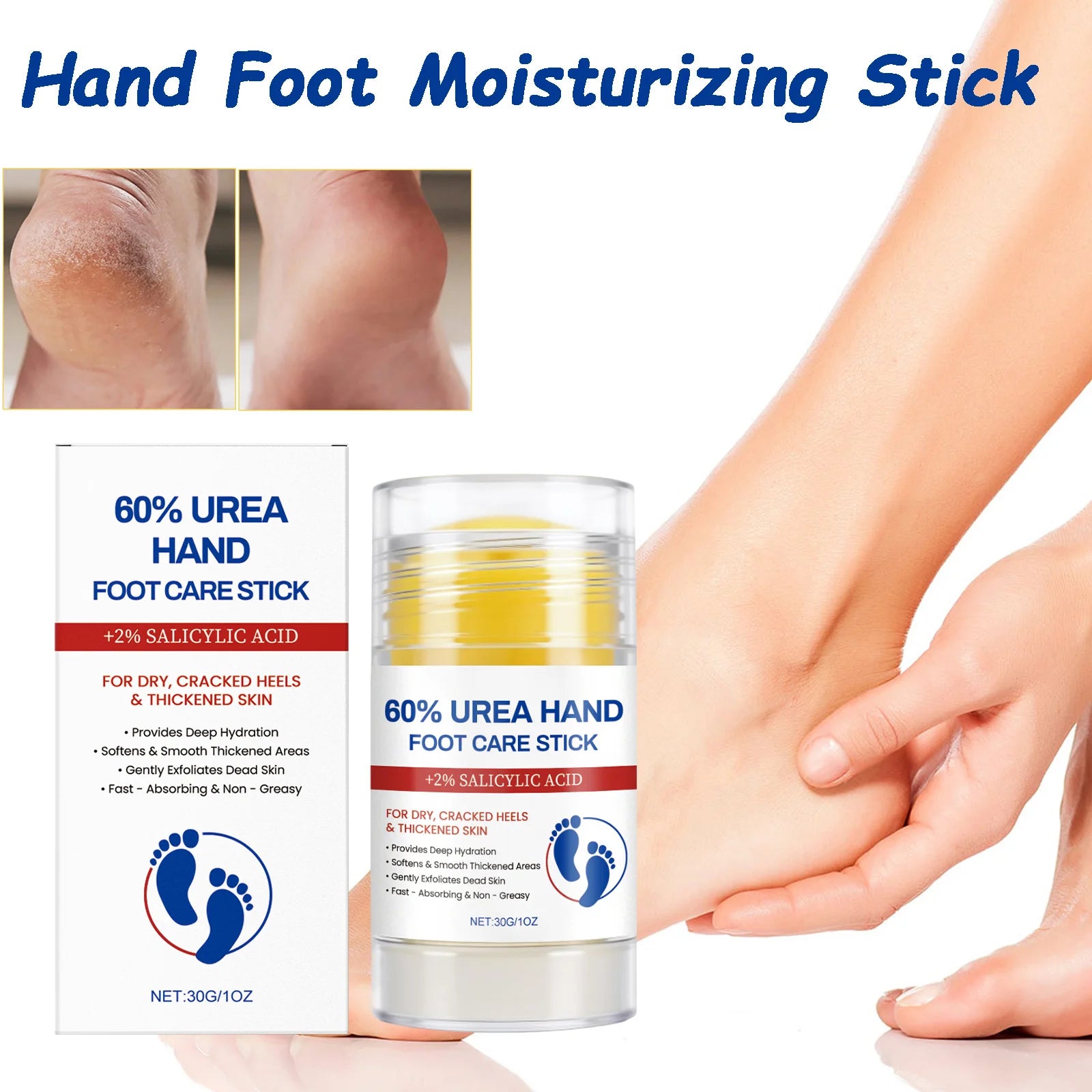 Hand Foot Moisturizing Stick Anti-Cracking Feet Exfoliating Removal Dead Skin Smooth Soft Skin Hand Feet Nourishing Care Balm Qme
