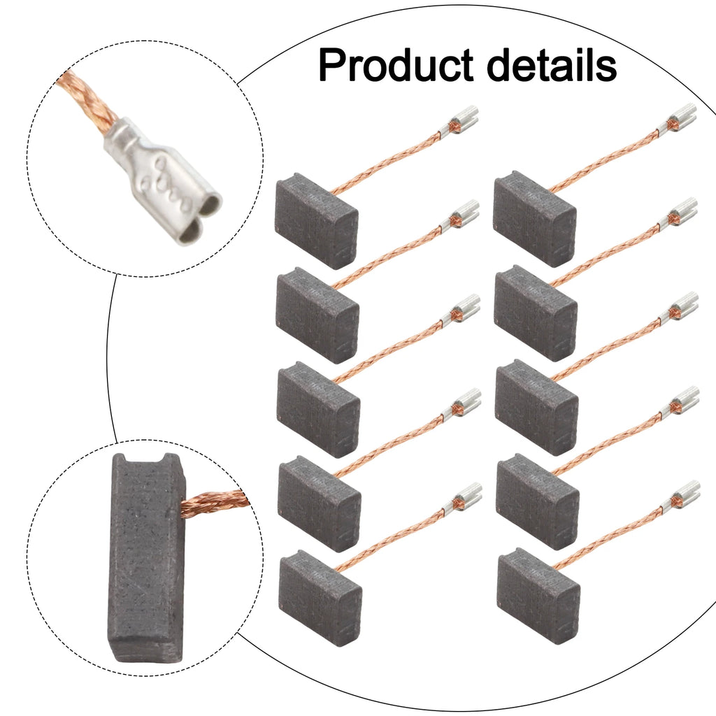 10pcs Carbon Brushes For Bosch GWS 17-125 CIE 6*11*15mm 1607000V37 Grinder Power Tool Accessories And Parts Carbon Brushes Qme