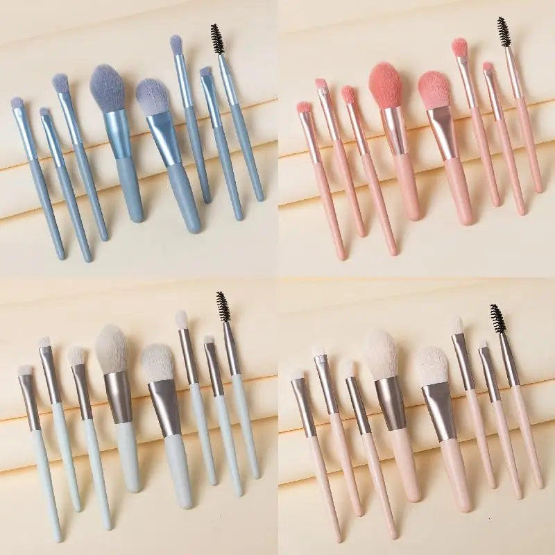 Macaron Makeup Brushes Eye Shadow Foundation Women Cosmetic Brush DIY Qme