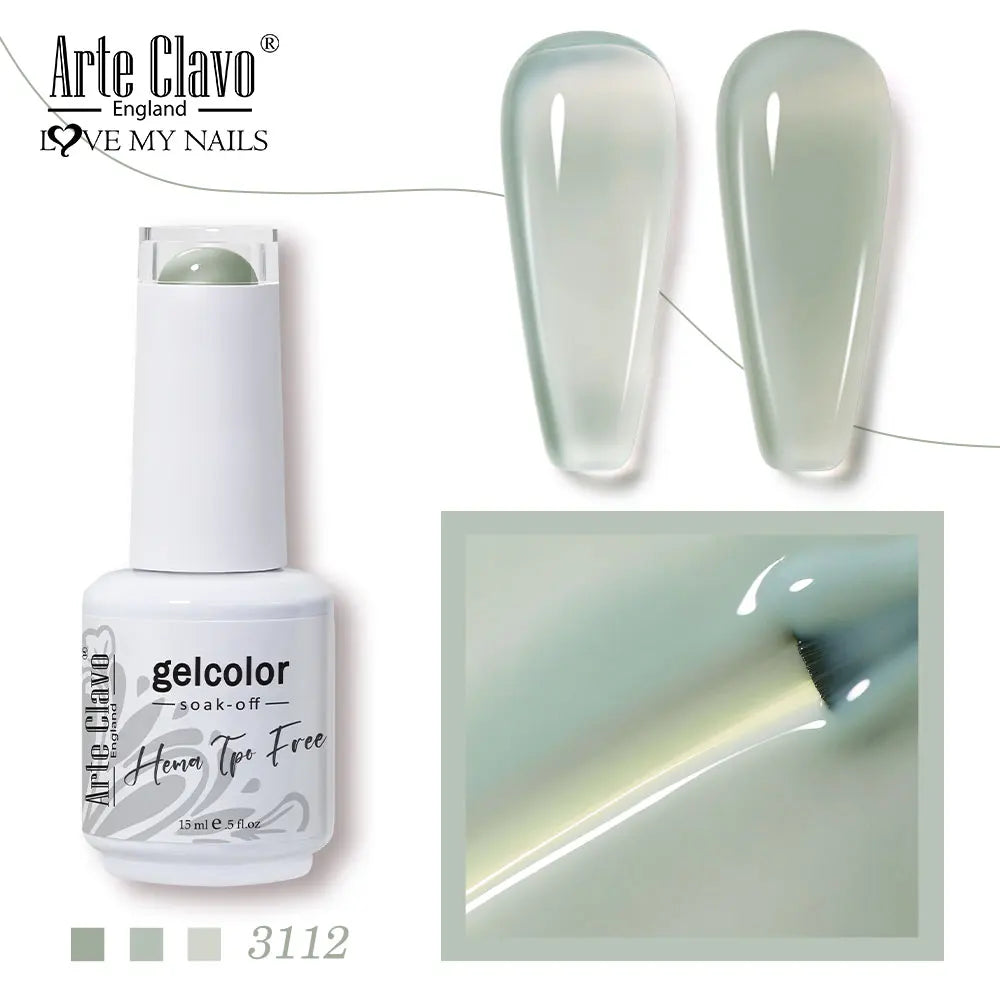 Arte Clavo Summer Nails Tip Candy Series Jelly Gel Nail Polish Blue