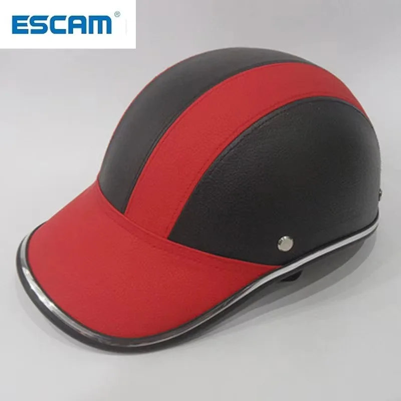 ESCAM Safety Helmet Motorcycle Helmet Half Helmet Summer Electric Car Men Women Personality Baseball Helmet Protection Qme