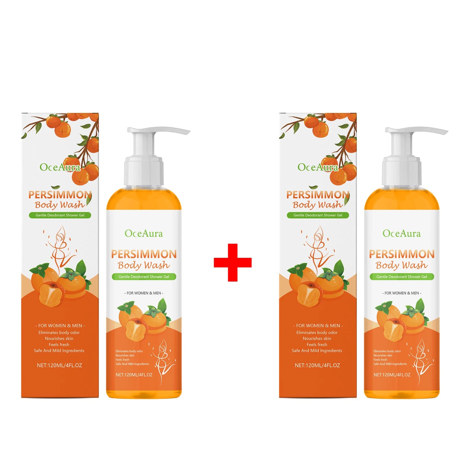 Oceaura Persimmon Body Wash Odor Eliminator Deep Nourishment Long Qme 240ml Boxed Others