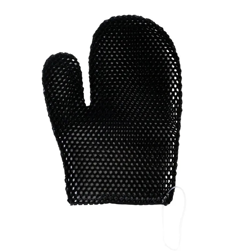 Honeycomb Exfoliating Glove Face Body Deep Cleansing Quick Dry TPU Qme Black
