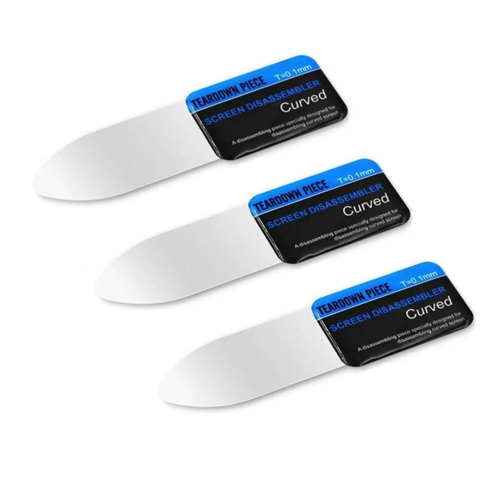 1/2/3Pcs Mobile Phone Curved LCD Screen Spudger Opening Pry Card Tools Stainless Steel Thin Flexible Mobile Phone Repair Tools Qme 3pcs