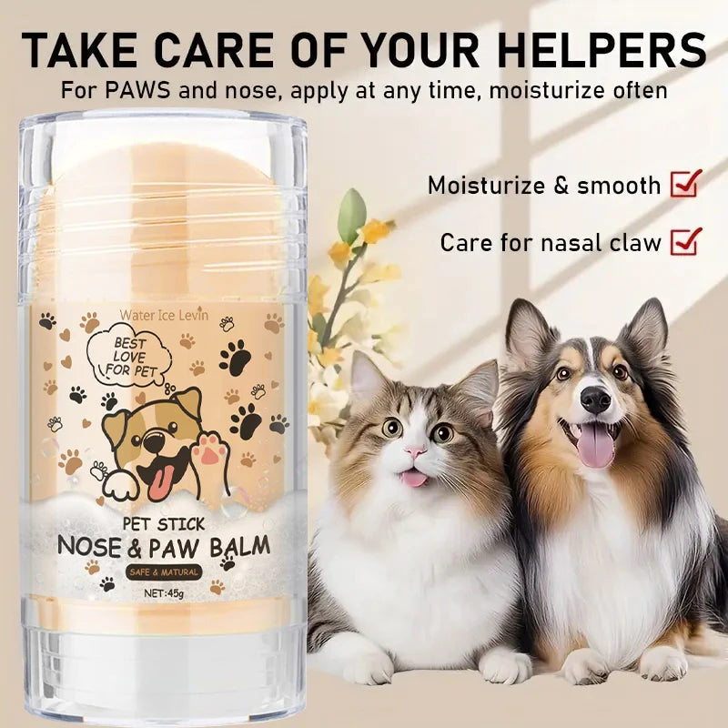 45g Pet Paw Care Cream Stick, Rich in Natural Plant Ingredients, Gently Moisturizes and Quickly Relieves Dry Paws, Cares for the Health of Pet Paws Qme