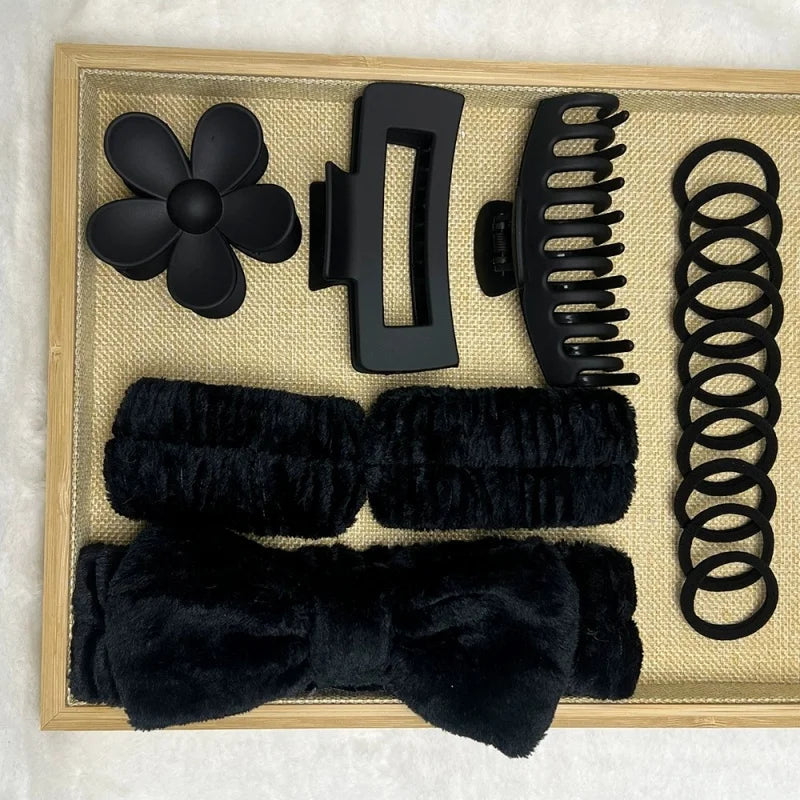 3/16pcs New Dopamine Hair Accessories Kit Flower Shaped Multi-Styles Hair Grabs Hair Circles For Women Daily Party Gift Qme