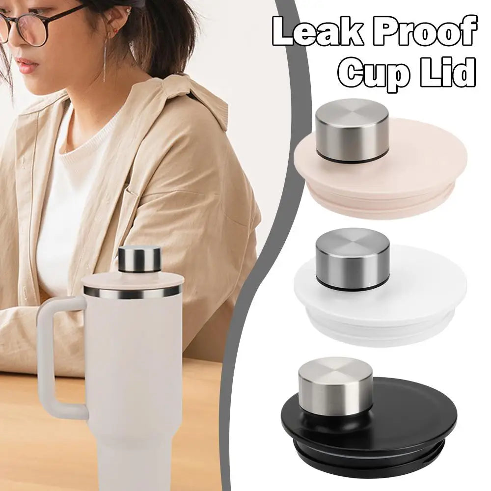 For Stanley Tumbler Lid Replacement Leakproof Food Grade High Temp Resistant One Hand Operation Easy Clean Reusable for Outdoor Qme