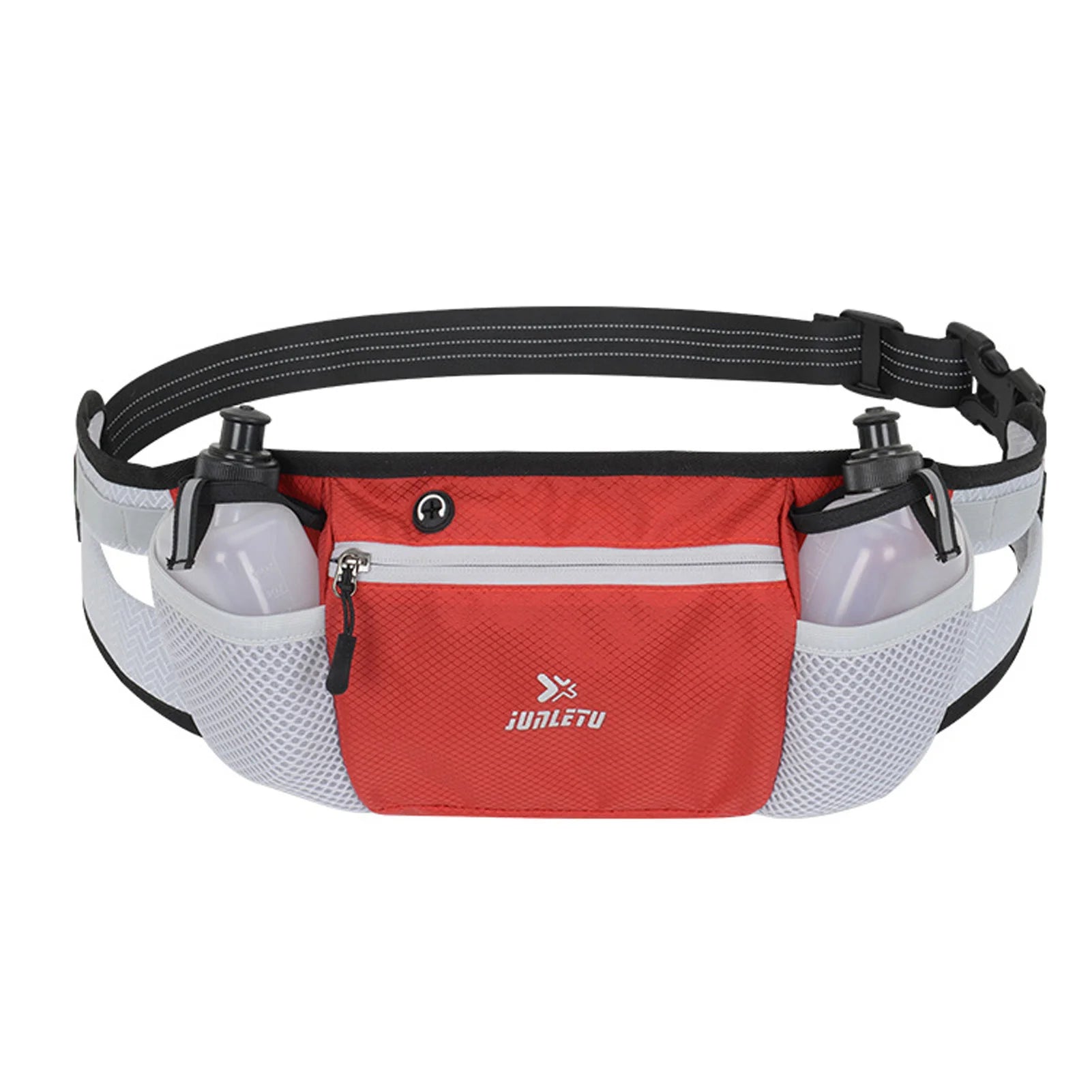Running Belt Waist Pack Hydration Waist Pack Water Resistant Breathable Runners Belt Water Bottle Fanny Pack for Hiking Camping Qme RED COLOR