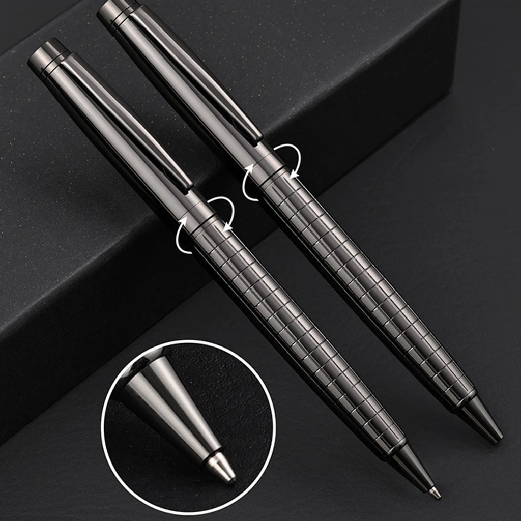 Advanced Business Metal Gel Pen With Black Finish Medium Point 0.5mm Black Ink,Durable,For Office,Professional Design Qme