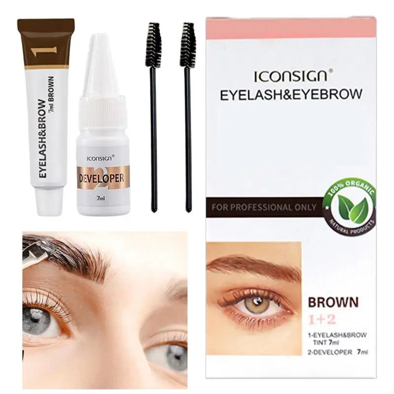 5pcs Eyebrow Tinting Kit Eyelash Eyebrow Dye Tint Gel Quick Dry Waterproof Long-lasting Eyebrow Dye Tint Dye Eyebrow Mascara Qme