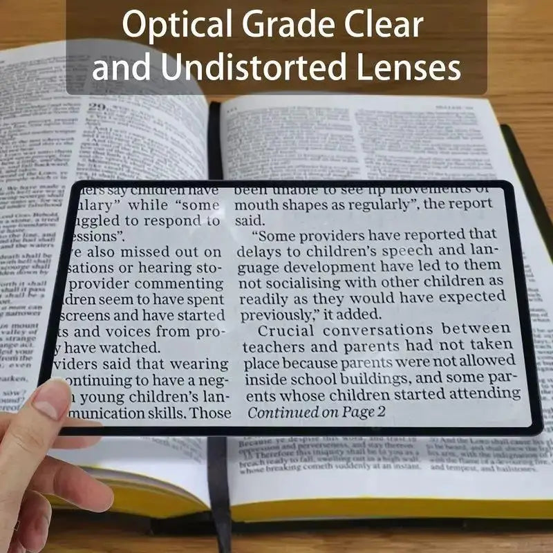 Foldable Page Magnifier Reading Aid Lightweight Design Travel Home Use Qme