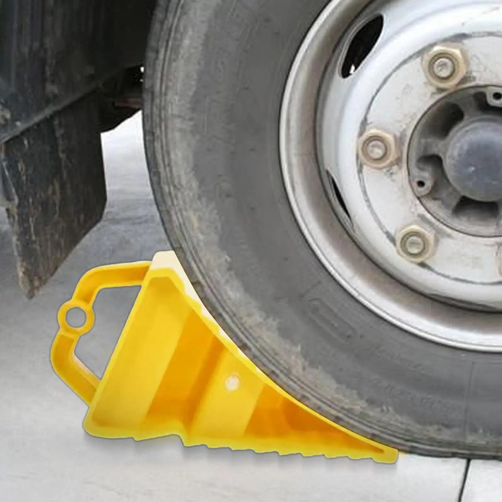 Wheel Chock for Truck Multipurpose Anti-Slip Wheel Chocks Vehicles Wear-Resistant Tire Stopper Yellow Tire Chocks for Cars RVs Qme